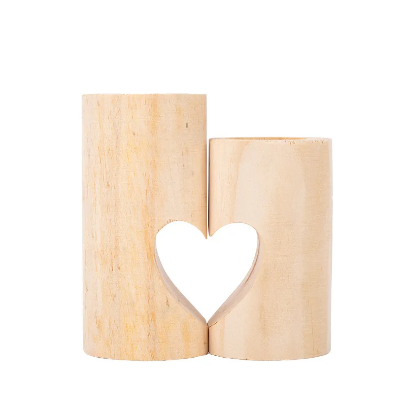 1pair Wood Candle Holders Stand Tealight Candlestick Ornaments Home Table Dinner Decor Christmas Gifts | Дом и сад