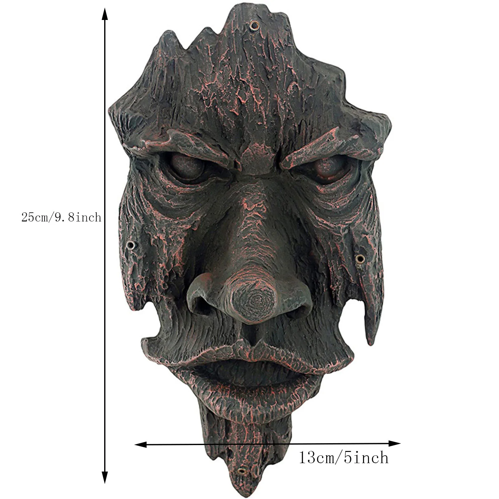 

Garden decoration outdoor Bark Ghost Face Facial Features Decoration Easter Creative Props Outdoor Easter Jardineria