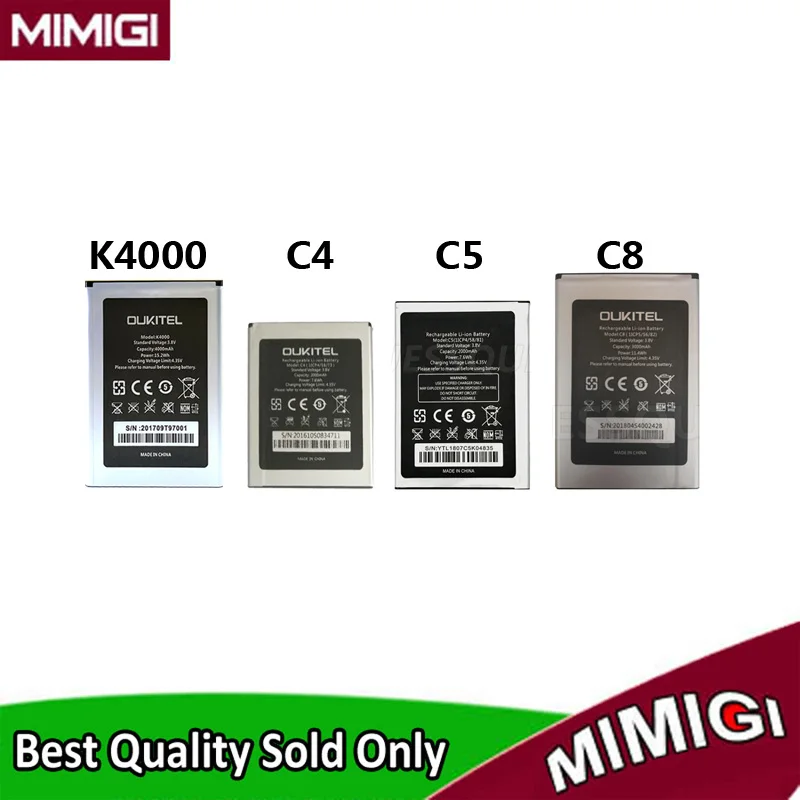 Аккумулятор 4000 мАч для мобильного телефона Oukitel K4000 / 2000 C4 C5 3000 C8 | Мобильные