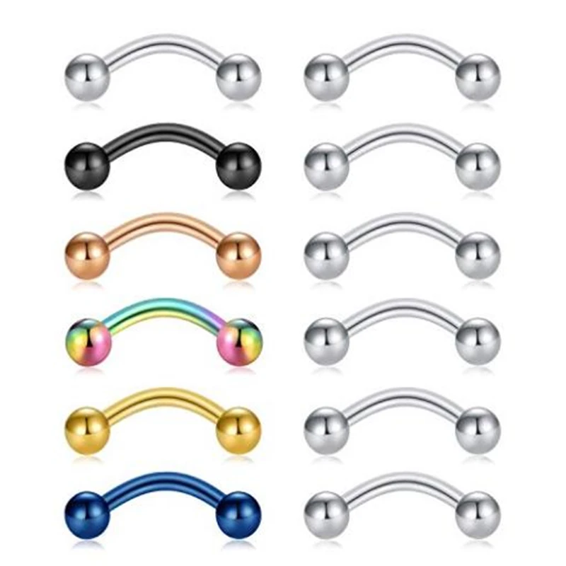 14 г хирургические стальные кольца для пирсинга бровей ушные губы пупка украшение