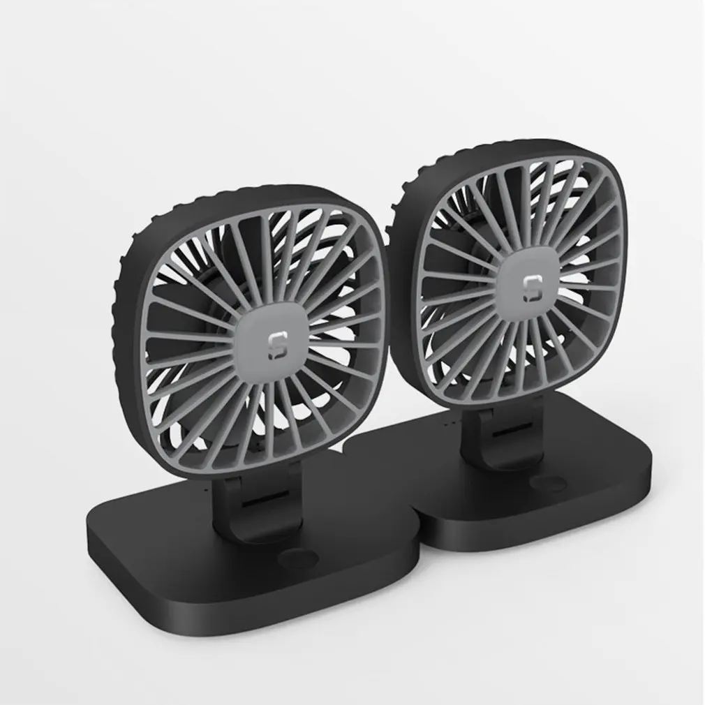 

Guide car car fan USB small fan 12V car 24v large truck van car double head fan