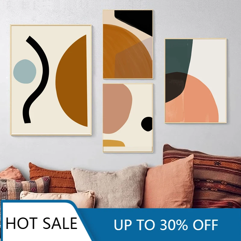 Постер на холсте в скандинавском стиле абстрактные геометрические принты