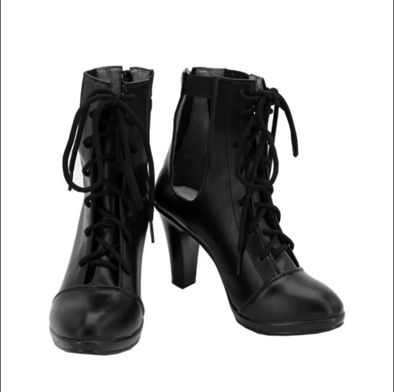 

Game Arknights Ch'en Cos Peripheral Cosplay Shoes Long Boot Halloween Party Hot Sale High Heel Black Boots