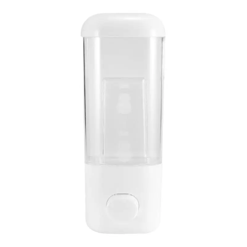

500ml Bathroom Soap Dispenser Wall Mounted Self-Adhesive Shampoo Container Hand Press Clear Liquid Lotion Single Slot Storage
