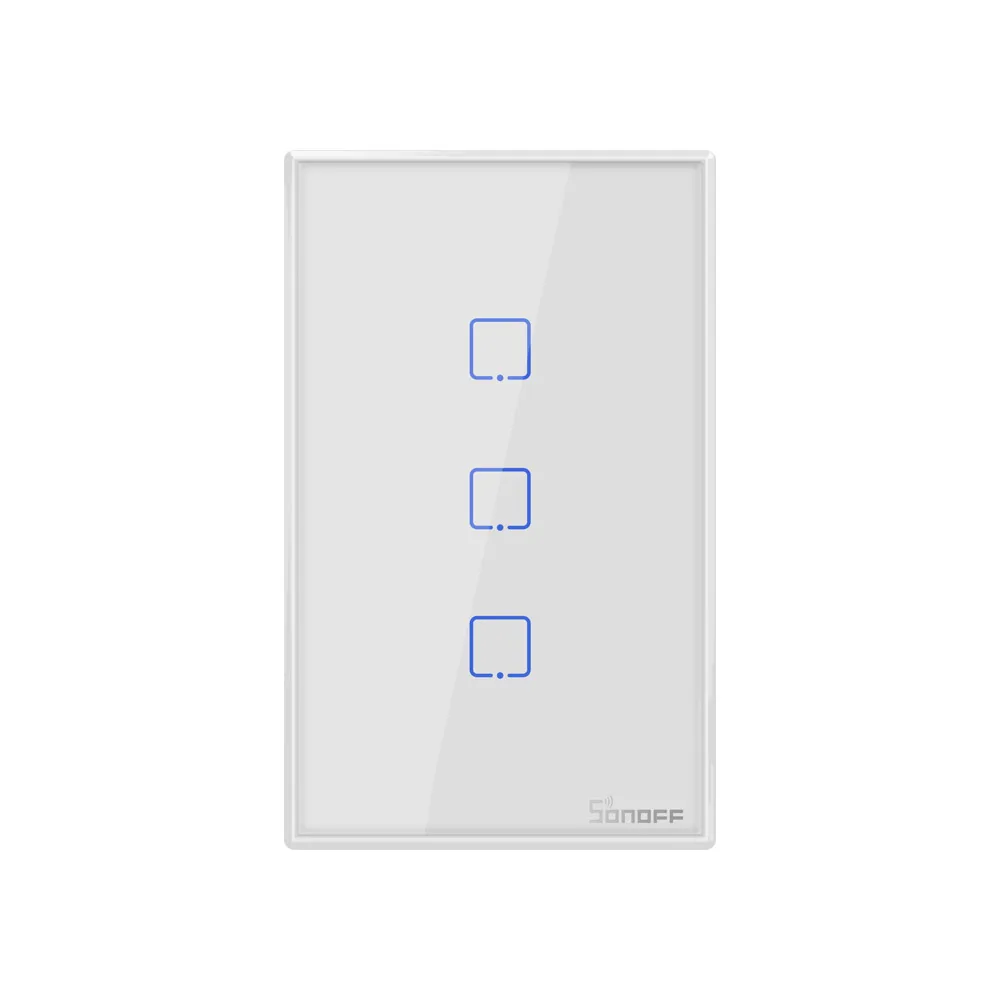 Умный выключатель Sonoff Wi-Fi T0 США ЕС 1 2 3 банды сенсорная панель беспроводной пульт