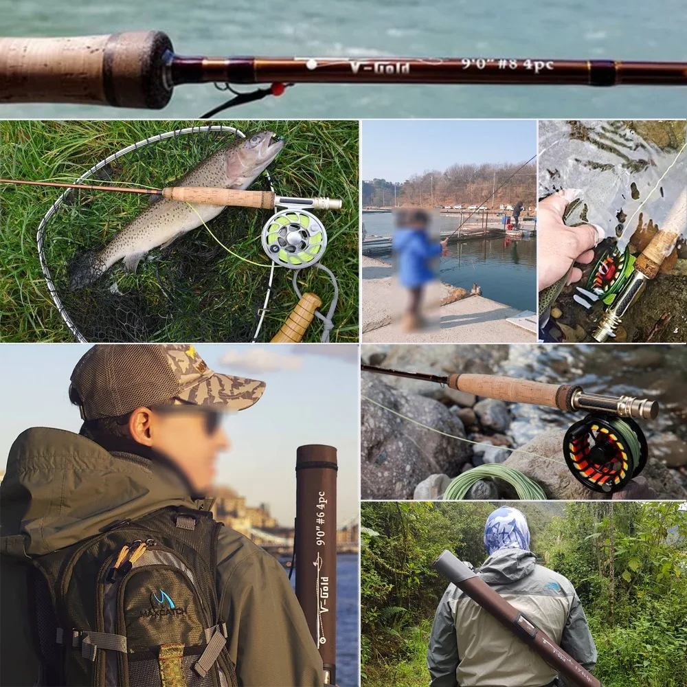 Maximumcatch V-Gold Fly Удочка 40T SK углеродное быстрое действие с Cordura Rod трубка направляющая нержавеющая вставка Pacbay Minima кольцо