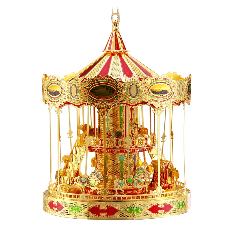 Металлический 3D пазл Piececool P082 Merry Go Набор круглых моделей для самостоятельной
