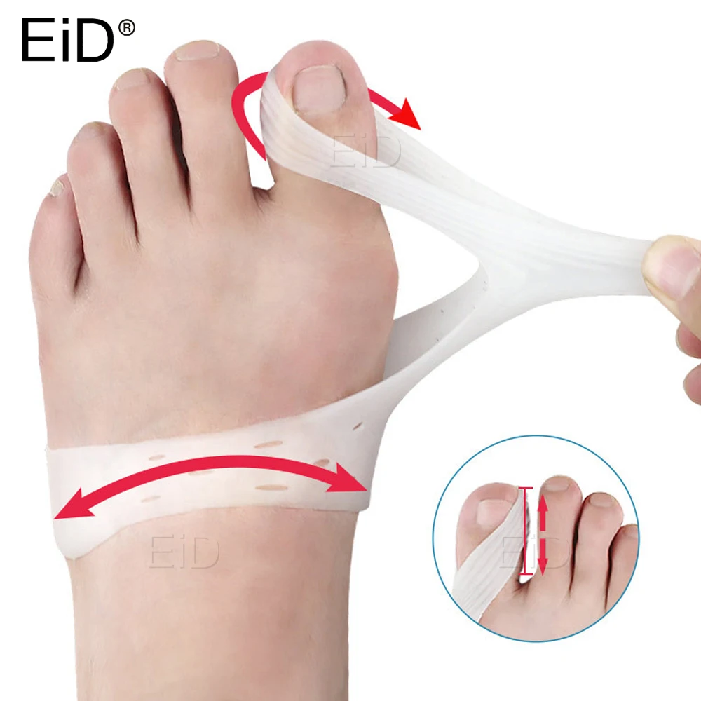 

EiD Hallux Valgus Orthosis Silicone Toe Separator Bunion pads Correction Spreader Foot Protector Finger Pain Relieve Inserts