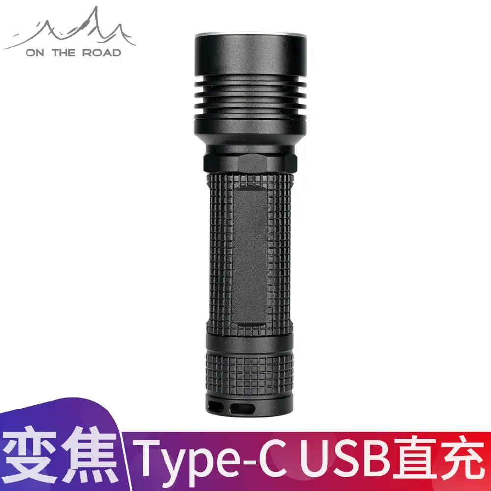 ON THE ROAD i5 Type-C USB фонарик зум мини-фонарик фокусировка Torchlight 18650 перезаряжаемый