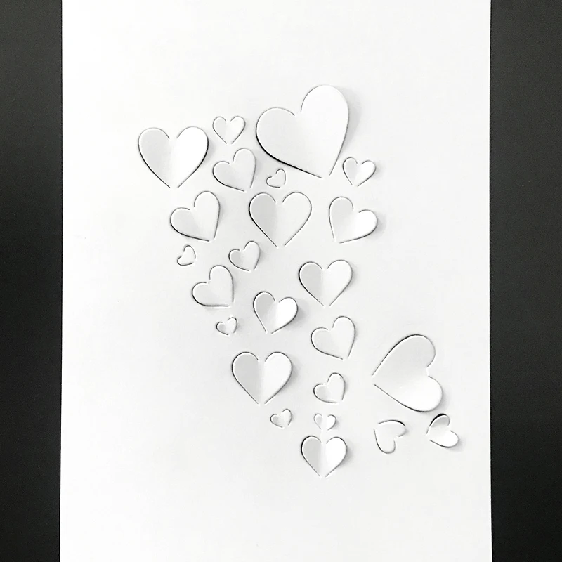 Складные металлические высечки с сердечками для скрапбукинга 2018 ремесленные