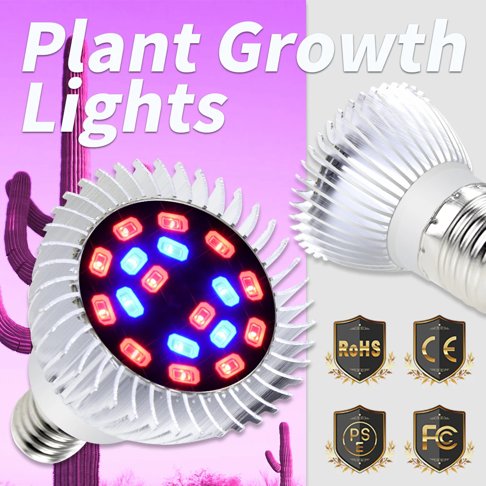 

Led E27 Grow Lights Full Spectrum Phytolamp E14 UV Plants Bulb For Indoor Greenhouse Flower Seeds Hydroponics LED Growth Light