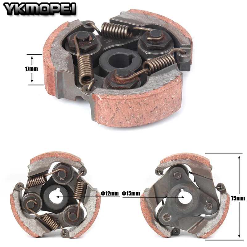

3 Shoes Centrifugal Clutch Plate 49cc Mini Pocket PIT Quad Dirt Bike ATV