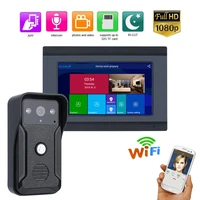 wirelesswired wifi ip video door phone doorbell intercom entry system 1 monitors 7inch aluminum alloy wired camera