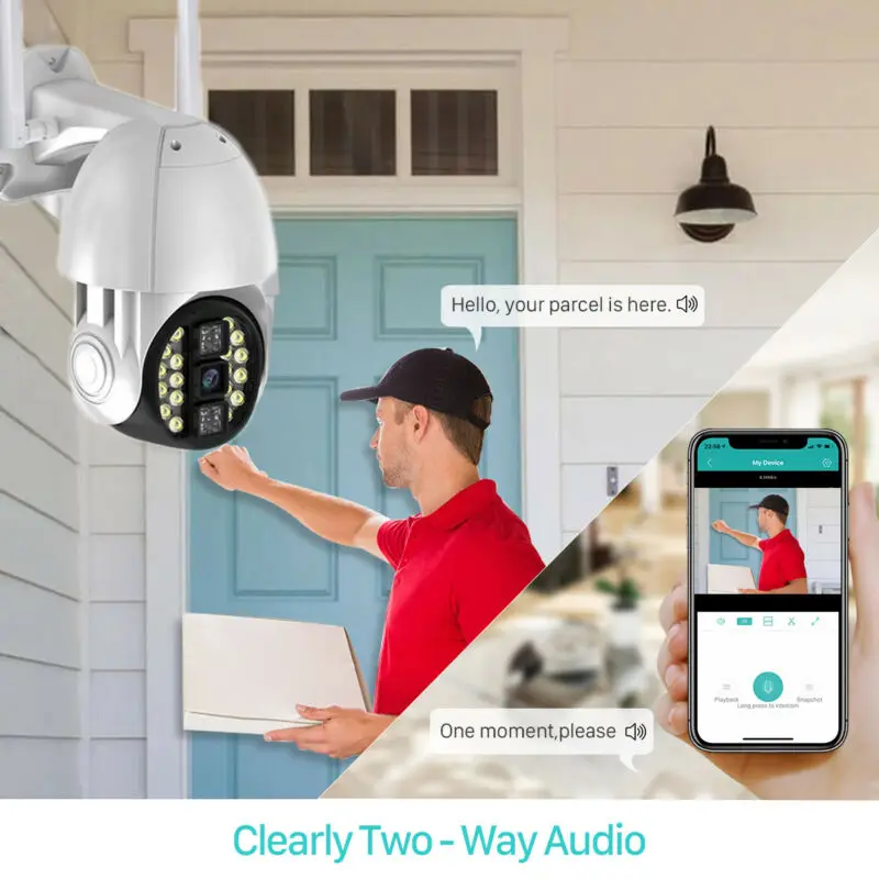 1080P HD IP CCTV камера водонепроницаемая наружная WiFi PTZ беспроводная ИК безопасности NVR