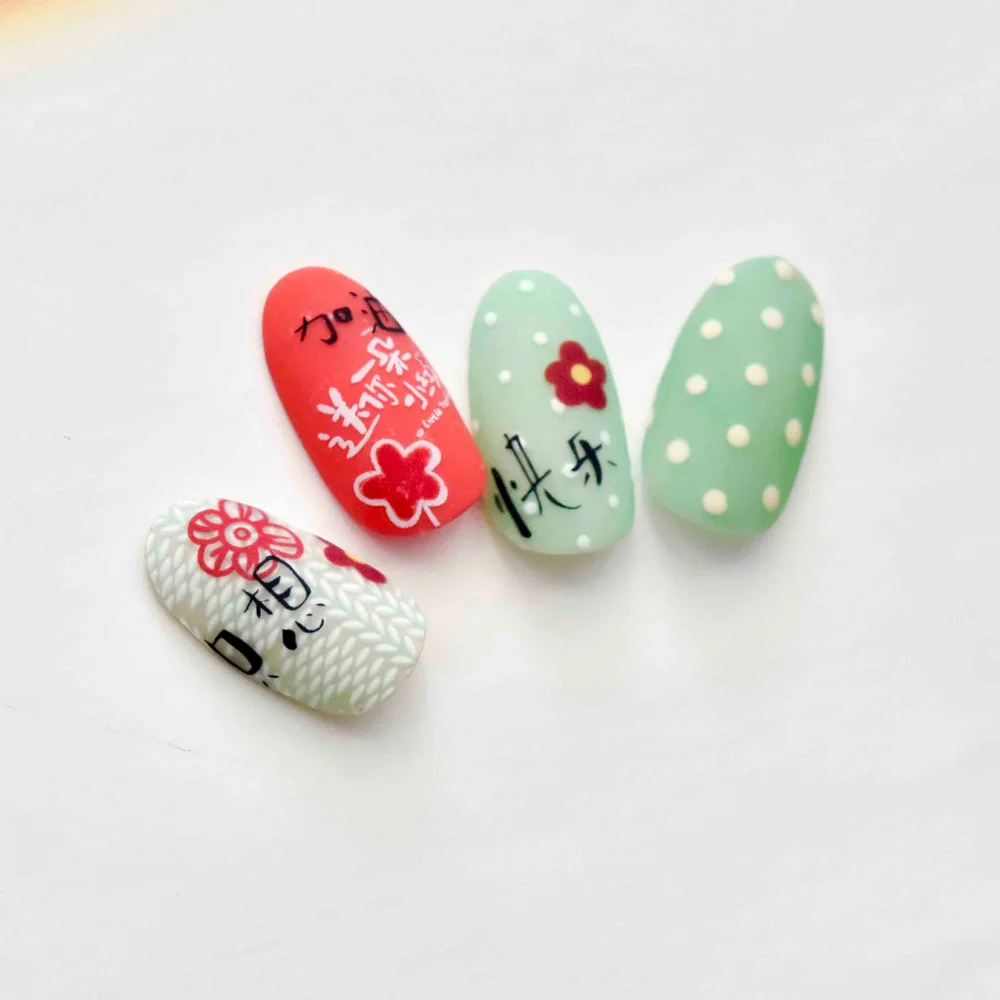 

new 2021 New 3D Engraved Nail Stickers high quality Sticker Empaistic Butterfly Flower bear cat Character Stickers