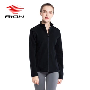 Куртка RION Женская флисовая теплая, Спортивная уличная верхняя одежда на молнии, для походов, кемпинга, бега, мягкая куртка