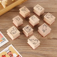 stamp cute cats stamp diy wooden rubber stamps for scrapbooking stationery standard stamp