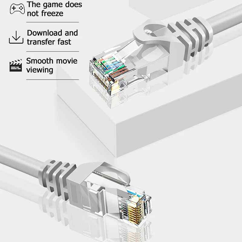 

Кабель Cat6 Lan, кабель UTP RJ45, сетевой Соединительный кабель для ноутбука, ПК, Интернет-модема, маршрутизатора Cat6, кабель Ethernet, позолоченный 10 м