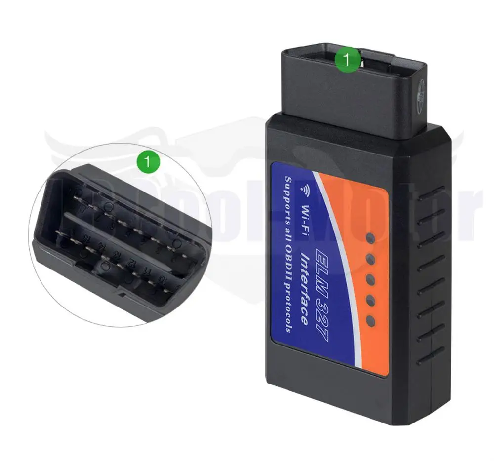 WIFI ELM327 Wireless OBD2 Interface CD Auto Scanner Adapter Scan Tool Automated Inspector 1.5 PIC25K80 Chip for Smartphone