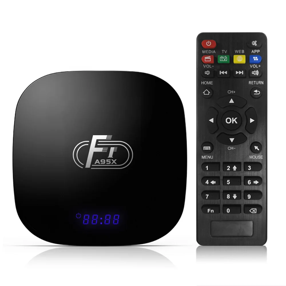 Смарт Android 8 1 ТВ приставка A95X F1 Amlogic S905W дистанционное управление 2GB16GB 2 4G WiFi HD