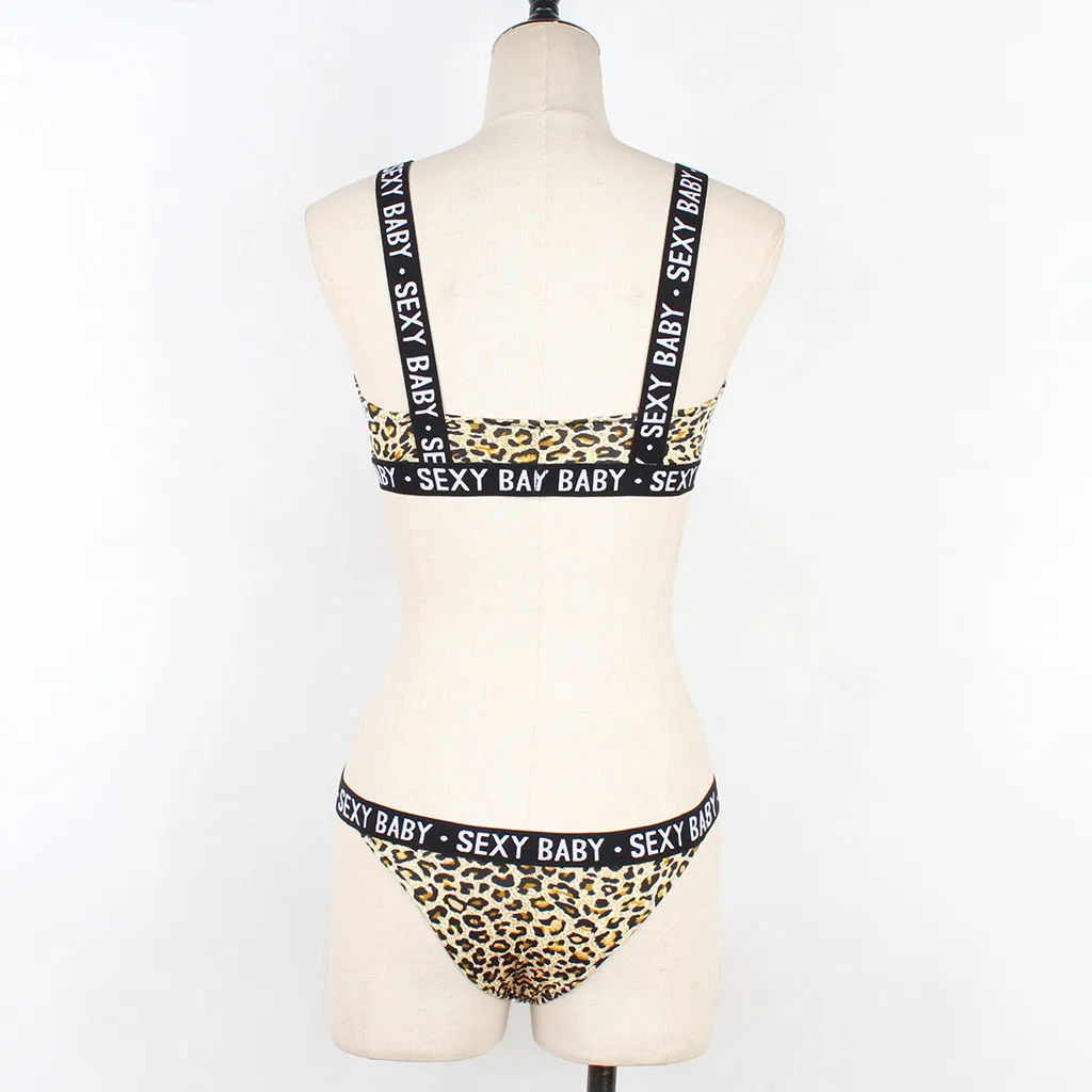 Леопардовый сексуальный комплект нижнего белья корсет без косточек удобный с