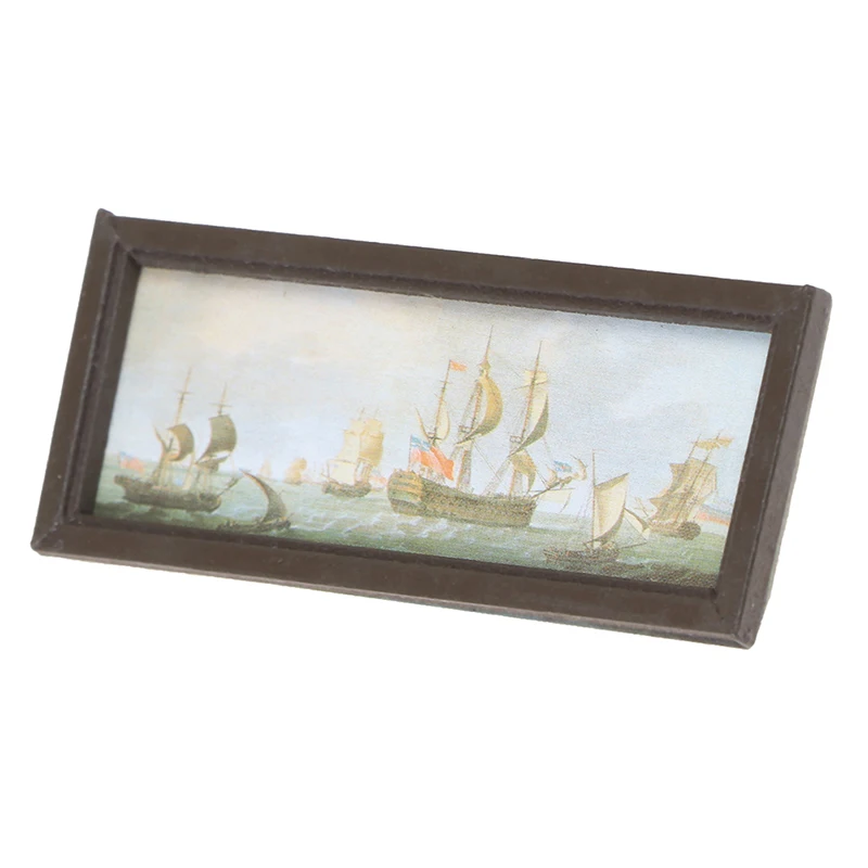 1:12 Dollhouse Miniature Picture in Photo Frame Mural Wall Paintings Decoration |