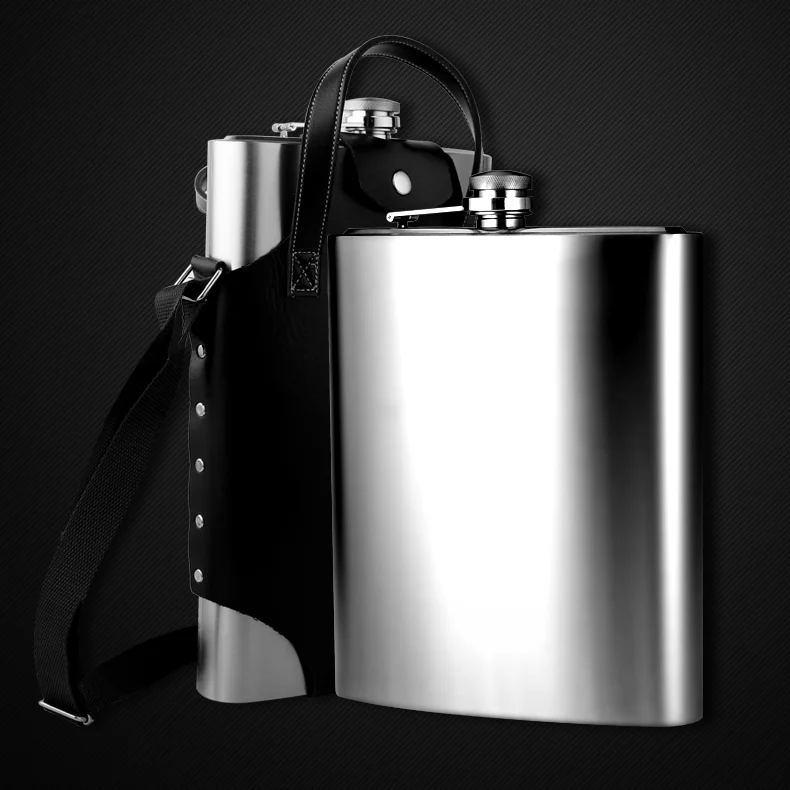 

Large Capacity Hip Flask Stainless Steel Thicken Portable Hip Flask Outdoor Travel Camping Copas De Vino Kitchen Supplies DK50HF