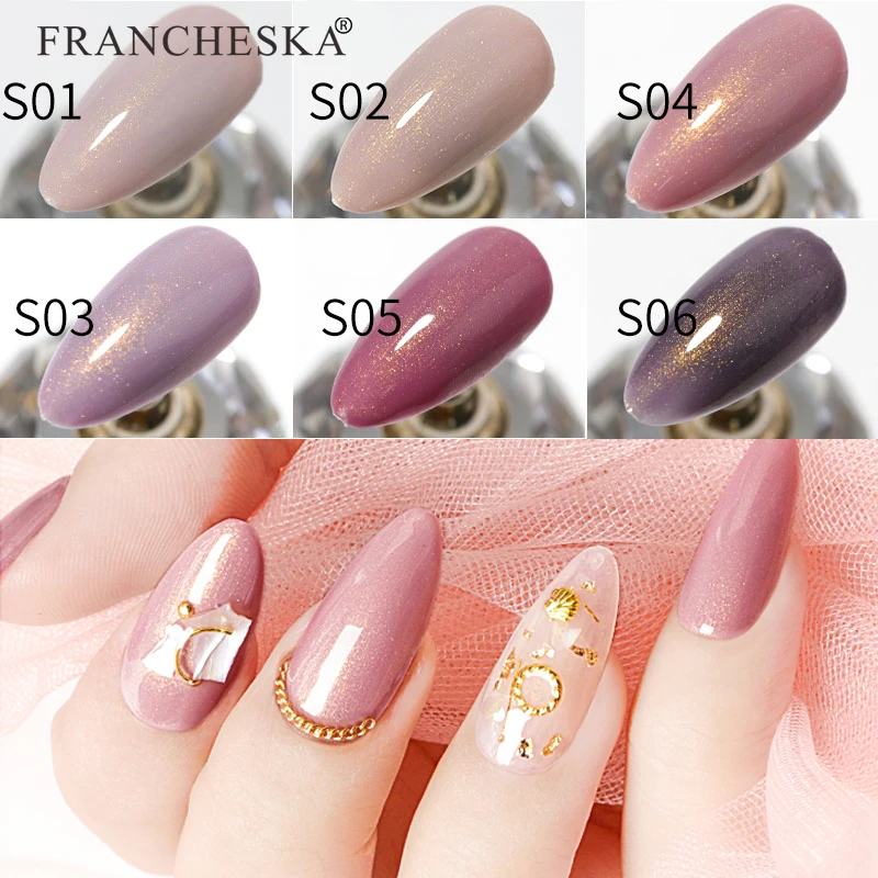 Блестящие блестящие полуперманентные мерцающие гелевые Лаки 8 мл для маникюра