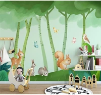 nordic hand painted elk forest animal childrens room background wall paper 3d photo wall 8d wall covering