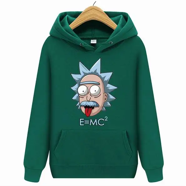 green Мужские брендовые толстовки с капюшоном Rick marty, уличная Толстовка в стиле хип-хоп, мужская толстовка с капюшоном, мужские толстовки с капюшоном - Цвет: green