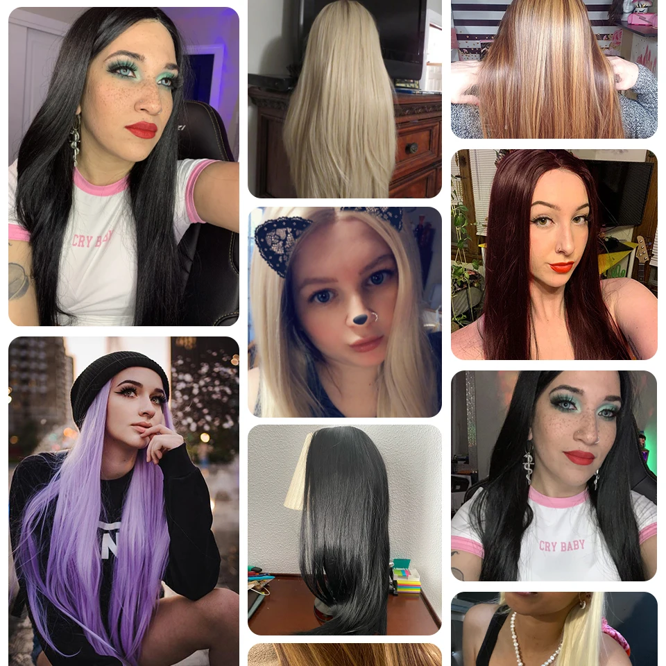 Парик женский Платиновый светлый синтетический термостойкий 26 дюймов | Шиньоны и