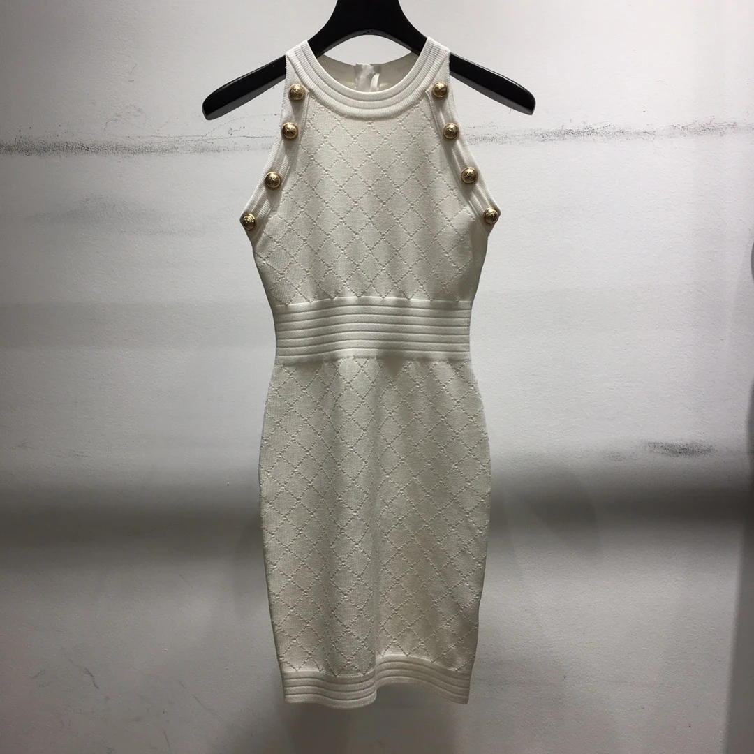 

Женское ТРАПЕЦИЕВИДНОЕ мини-платье без рукавов, Белое Мини-Платье, Новинка лета 2021