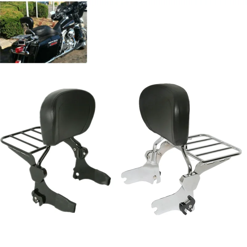 Мотоциклетная съемная спинка Sissy Bar & багажная стойка для Harley Touring Road King Classic Electra