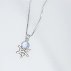 Ожерелье женское из серебра 925 пробы, с памятью снежинки