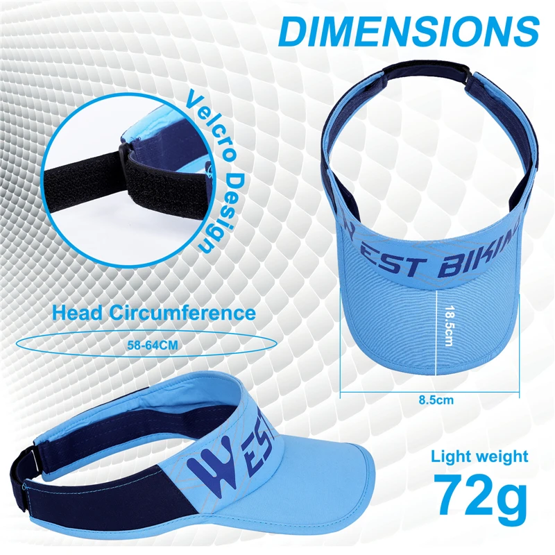 

UV Protection Cycling Sun Hat Travel Hat Outdoor Sports Hat Tennis Adjustable Headband,for Cycling,MTB,Bicycle,Mountaineering