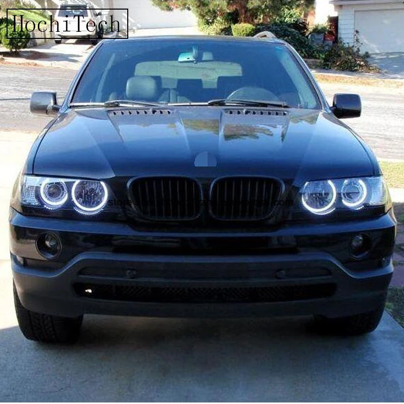 HochiTech для BMW X5 E53 1999-2006 Ультраяркие дневные ходовые огни DRL CCFL Angel Eyes Demon Комплекты Теплый белый световой круг.