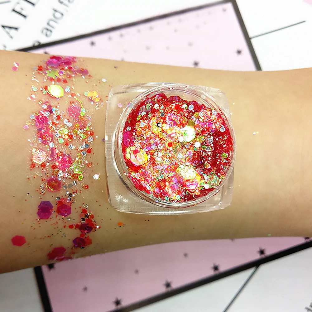 Маникюрные декоративные наконечники Сияющие Блестки макияж блестящий гель