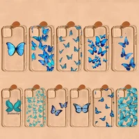 beauty blue butterfly phone case for iphone 13 11 12 13 mini pro xs max 8 7 6 6s plus x 5s se 2020 xr cover