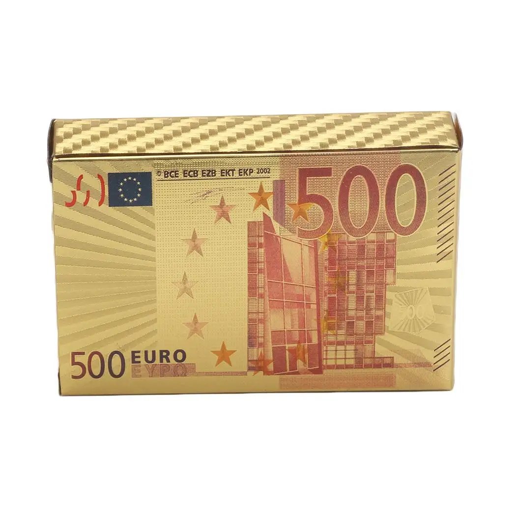 1 колода водонепроницаемая карта креативные Позолоченные игральные карты с