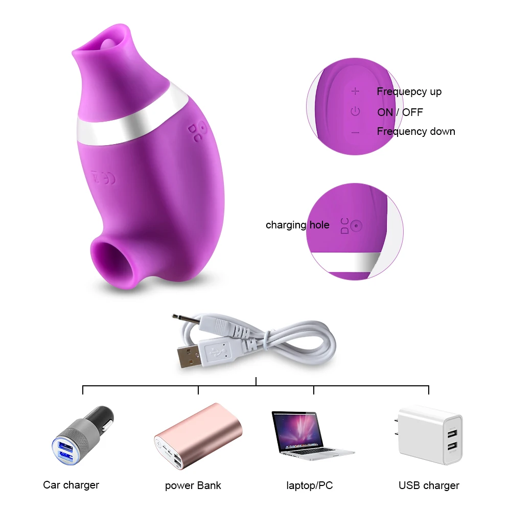 Новые Высокие каблуки сосать вибратор для Для женщин присоски массаж оральный