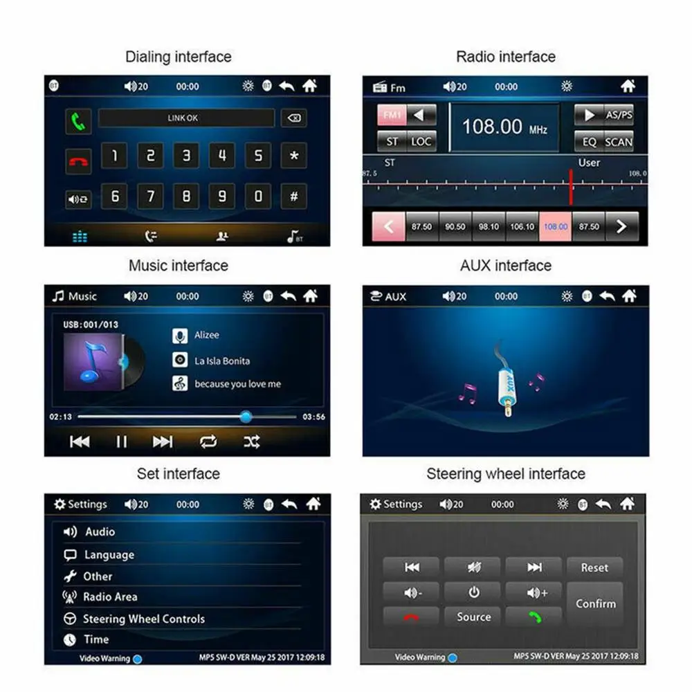 2019 Новинка 7 дюймовый Hd Экран автоматическое устройство для Mp5 плеером и