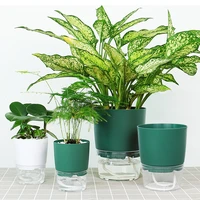 hydroponic plant flower potted planters indoor garden supplies decor lazy self watering planter with water container