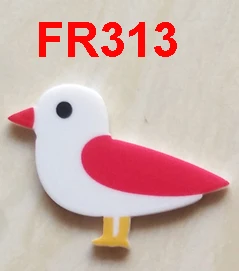 FR-313 50 шт. 40*28 мм мультфильм 8 цветов Чайка Flatback смолы бант для волос многоцветный птица плоское украшение из смолы для DIY украшения дома аксессуары - Цвет: FR-313