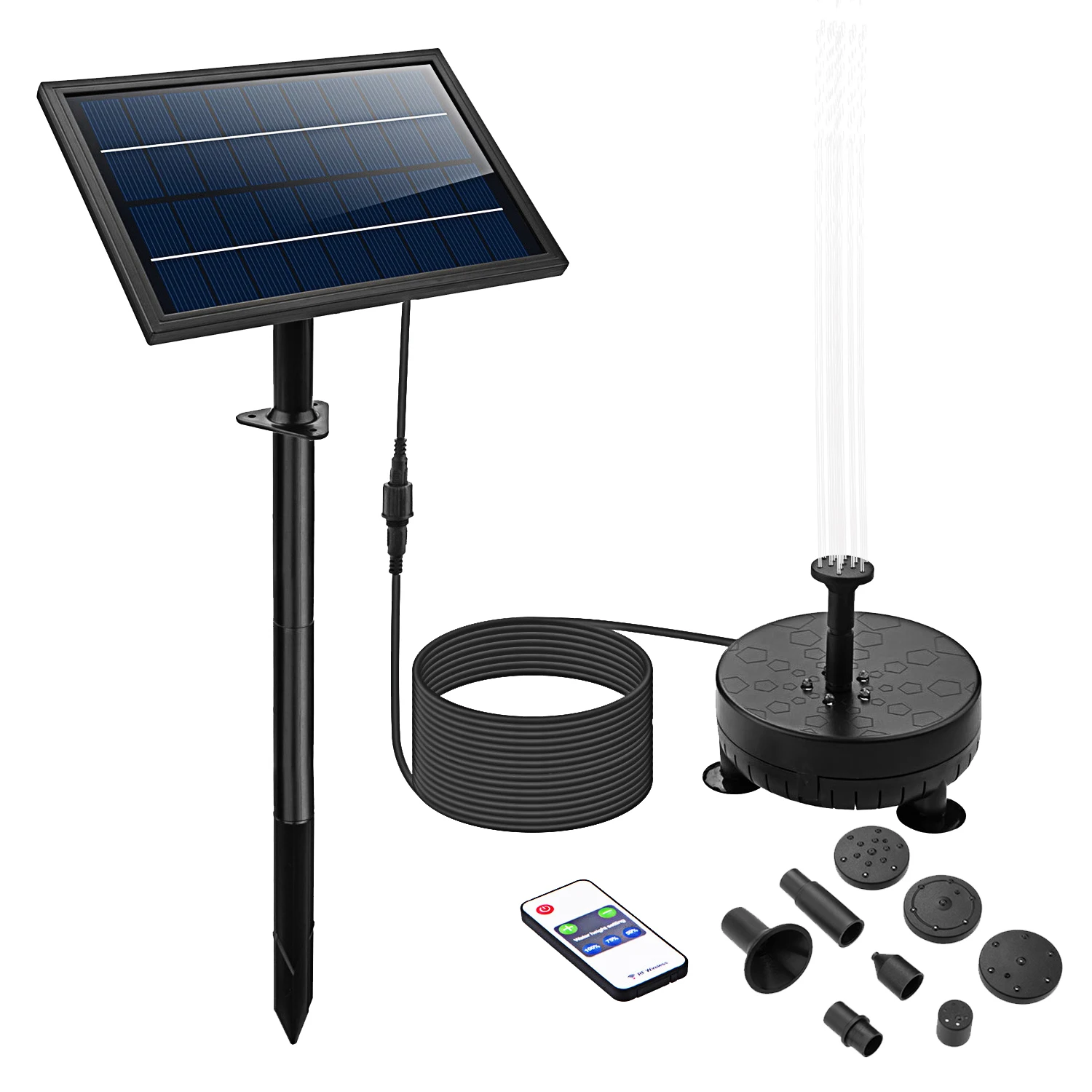 Водяной насос на солнечной батарее 8 Вт с регулируемой панелью для украшения