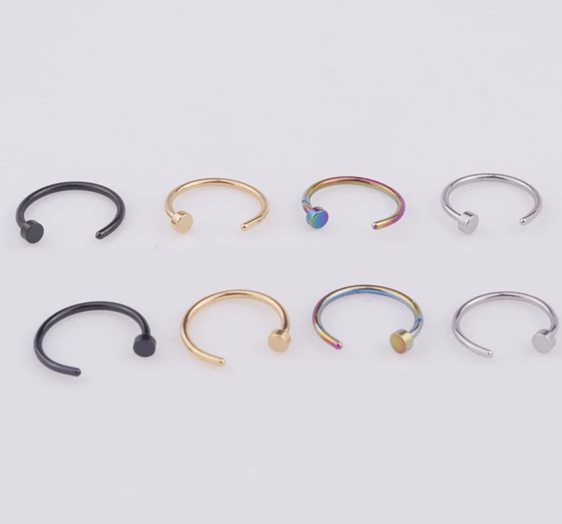 Кольцо для носа с имитацией под пирсинг образной формы украшение из нержавеющей