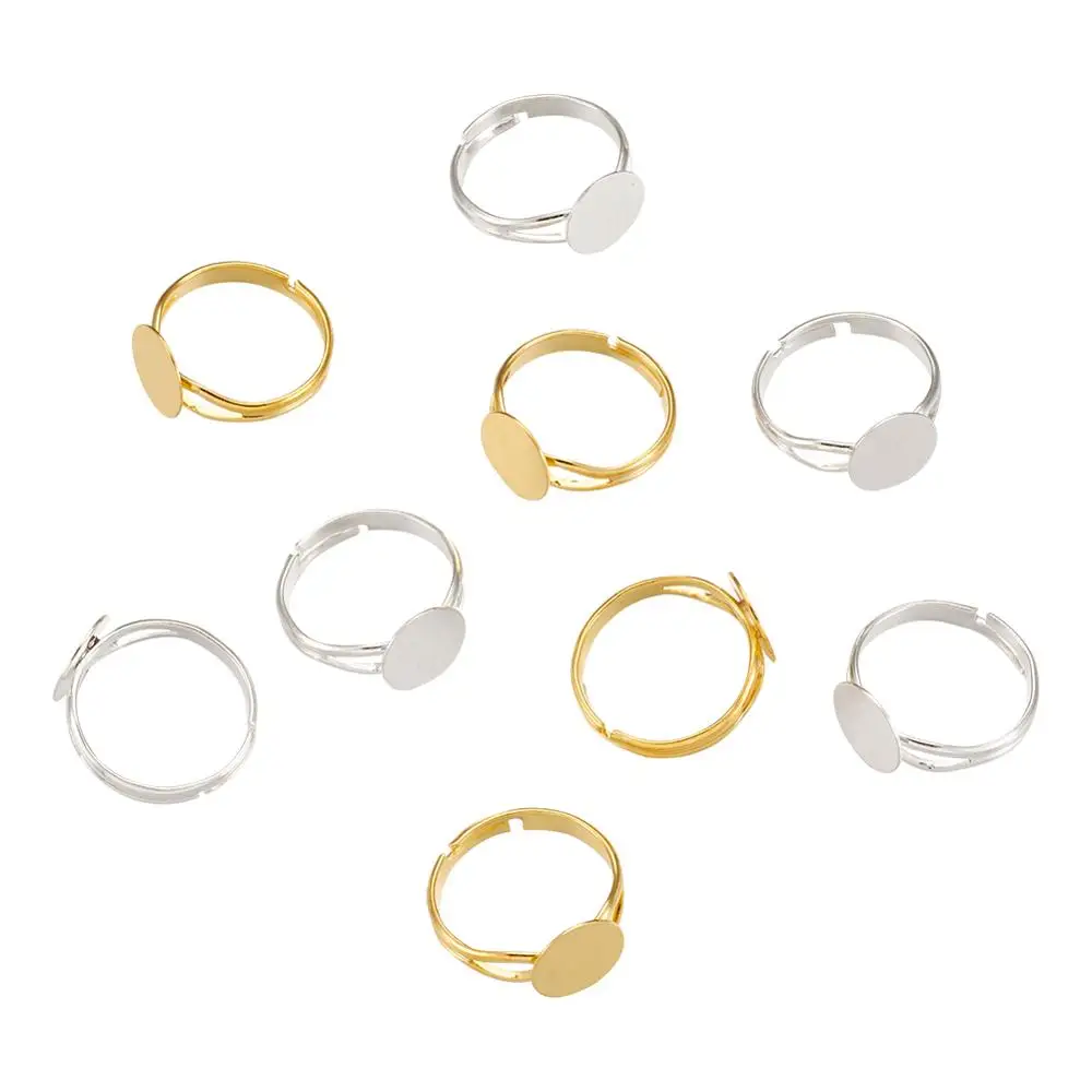 

Pandahall 50 шт. 18 мм Регулируемые латунные компоненты кольца прокладка смешанные цвета кольца настройки база для DIY ювелирных изделий