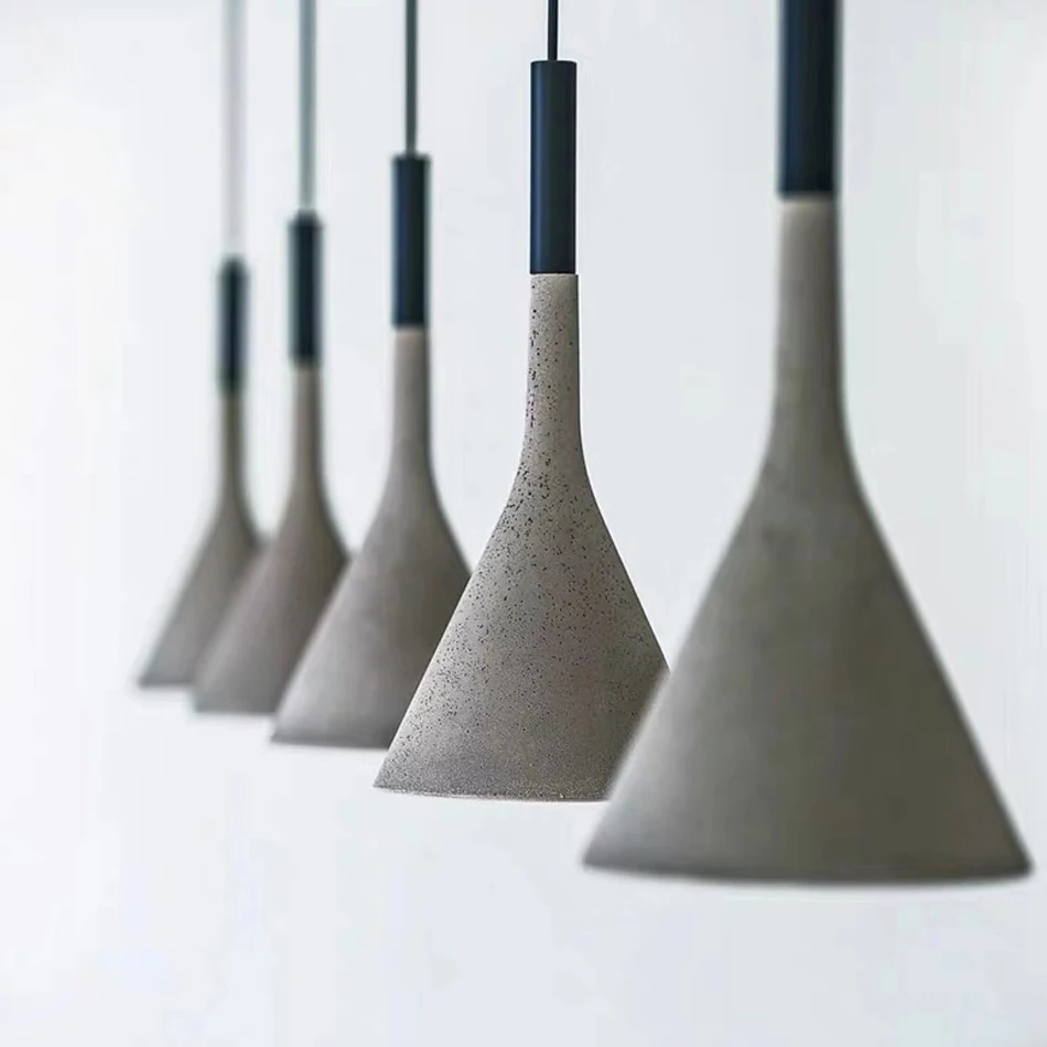 Cement Concrete Pendant Lights Nordic Modern Led E27 Restaurant Bar Living Room Bedroom Island Kitchen Industrial Lamp Design