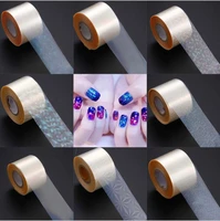 1 roll 120m4cm holographic nail foil holographic gold laser silver nail art transfer decal foil sticker decals nail decoration