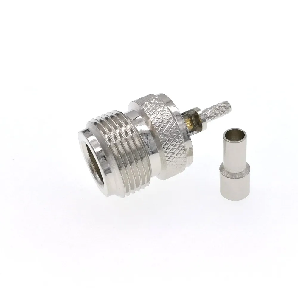 10 шт. N гнездовой обжимной радиочастотный соединитель для кабеля RG316 RG174 LMR100 |