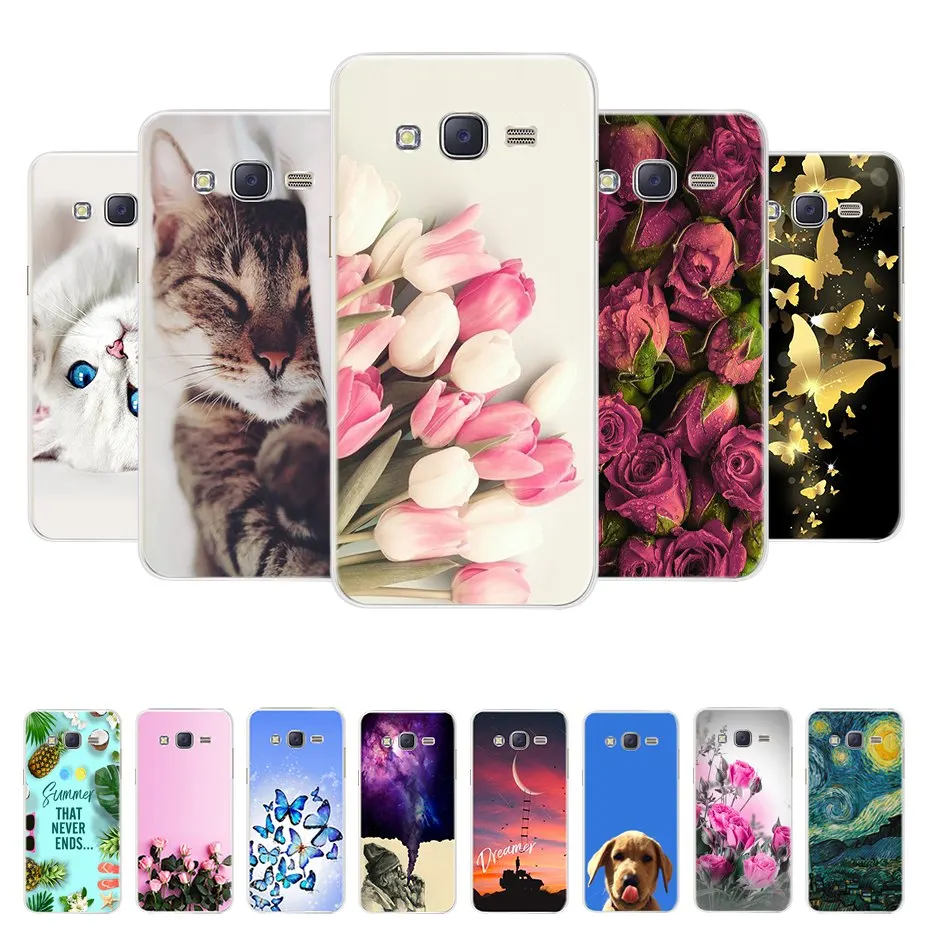 Чехол для Samsung Galaxy J2 Prime G530F G530 G532 G532F, мягкий силиконовый чехол из ТПУ с цветочным дизайном для Samsung Grand Prime, чехлы для телефонов